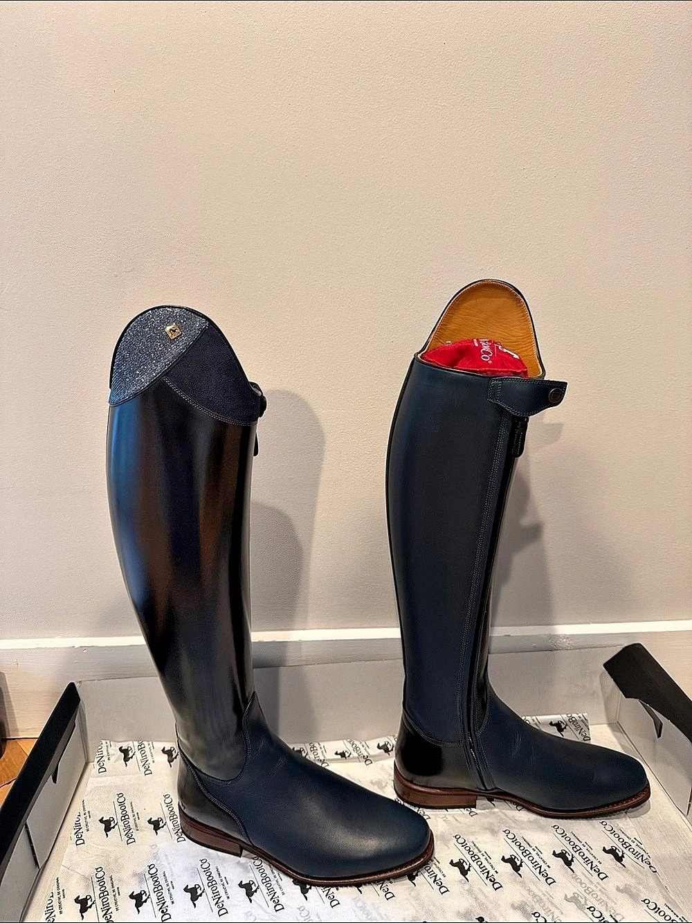 De Niro Boot Co Bellini Glitter Dressage Boots navy blue 40/MA/S